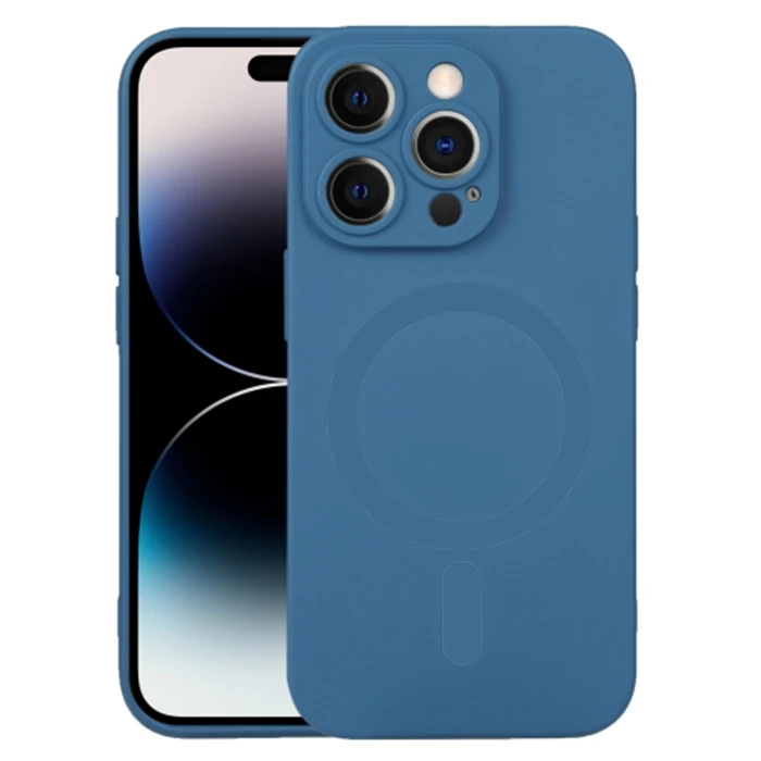 ALLY iPhone 14 Pro Max 6.7inç Liquid Silica Magsafe Uyumlu Silikon Kılıf-(1903)