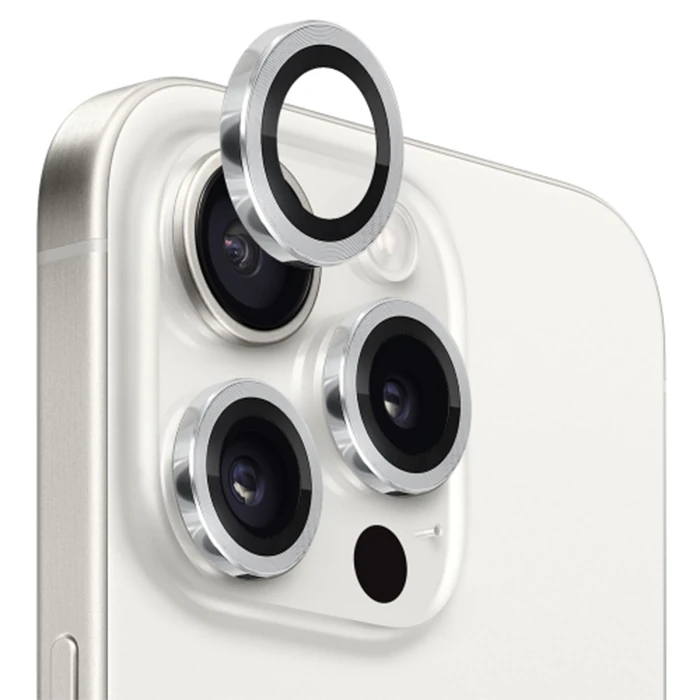 ALLY iPhone 15 Pro/15 Pro Max Kamera Lens Koruma Camı-(1903)