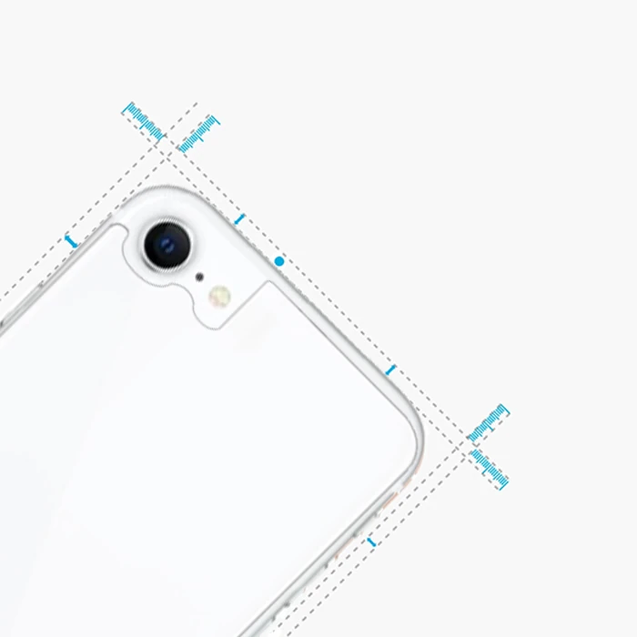 Ally iPhone SE3-SE2 İPhone 8-7 Tempered Şeffaf Arka Cam Koruyucu-(1903)