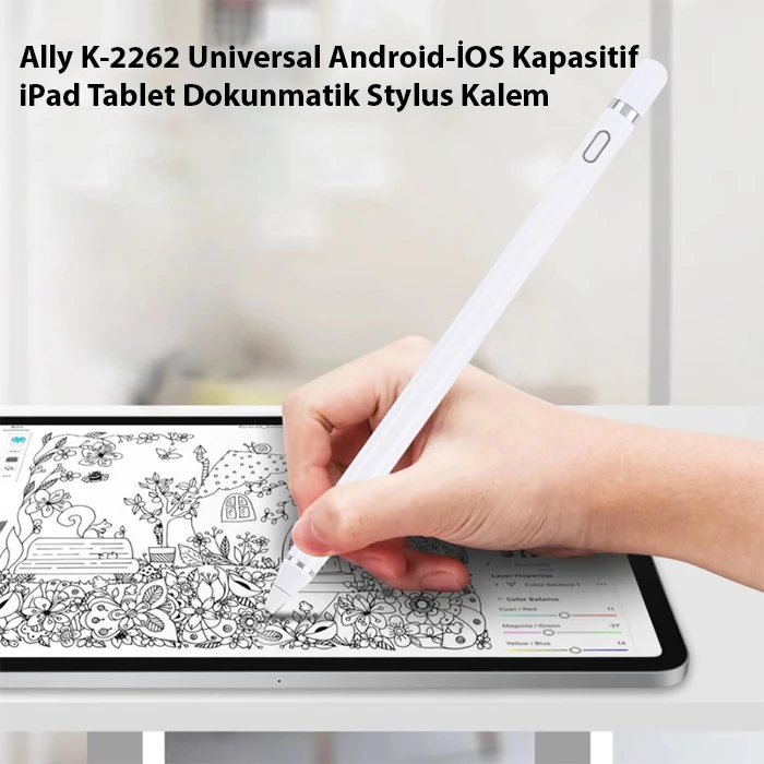Ally K-2262 Universal Android-İOS Kapasitif iPad Tablet Dokunmatik Stylus Kalem-(1903)