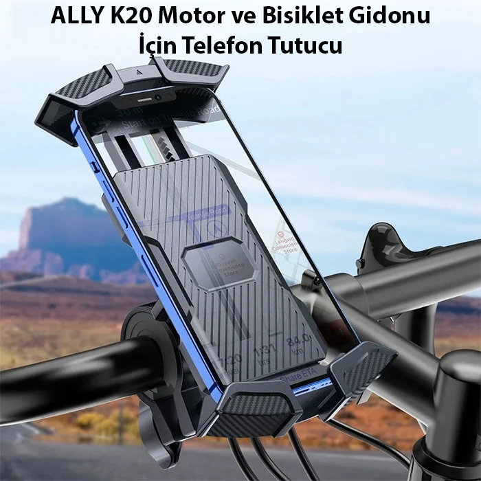 ALLY K20 Motor ve Bisiklet Gidonu İçin Telefon Tutucu-(1903)