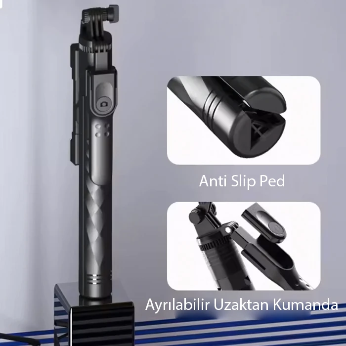 ALLY K28 Uzaktan Kumandalı Canlı Yayın Bluetooth Standlı Selfie Çubuğu Tripod-(1903)