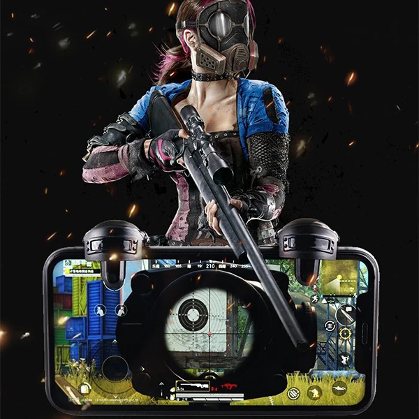 ALLY L1R1 Gamepad Oyun Ateşleyici Tetik- Level 3 Helmet PUBG Gadget-(1903)