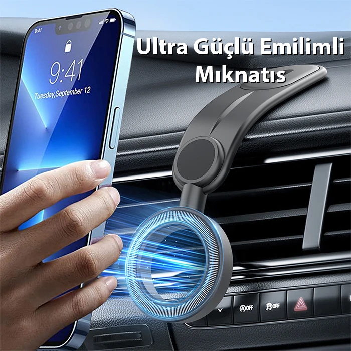 ALLY Magsafe Uyumlu Araç İçi Torpido Üstü Manyetik Telefon Tutucu-(1903)