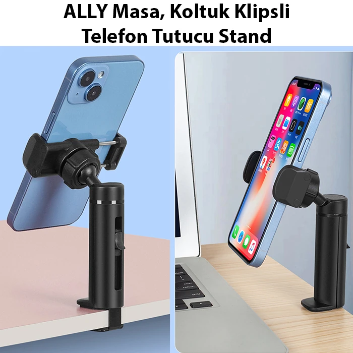 ALLY Masa Koltuk Klipsli Telefon Tutucu Stand-(1903)