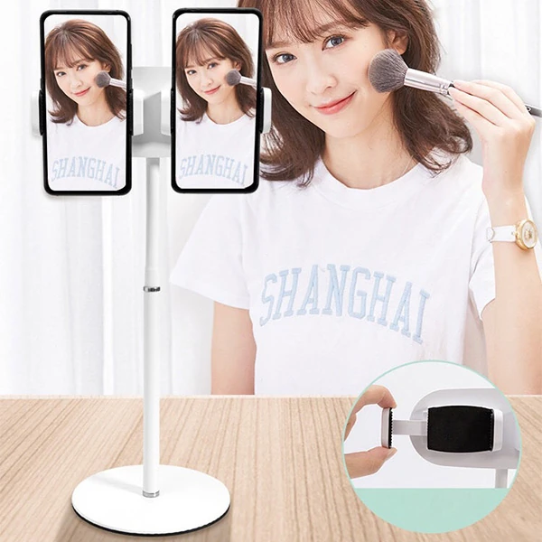 ALLY Masa Üstü 2 Telefon Tutucu Stand YoutuberCanlı Yayın Selfie TikTok Makeup-(1903)