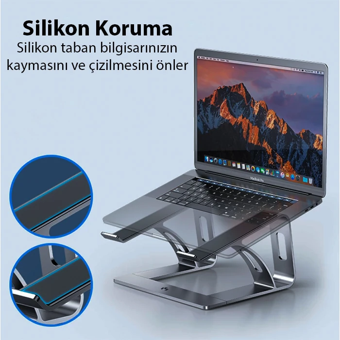 ALLY MC LS653 Premium Ergonomik Alüminyum Laptop-Bilgisayar Standı-(1903)