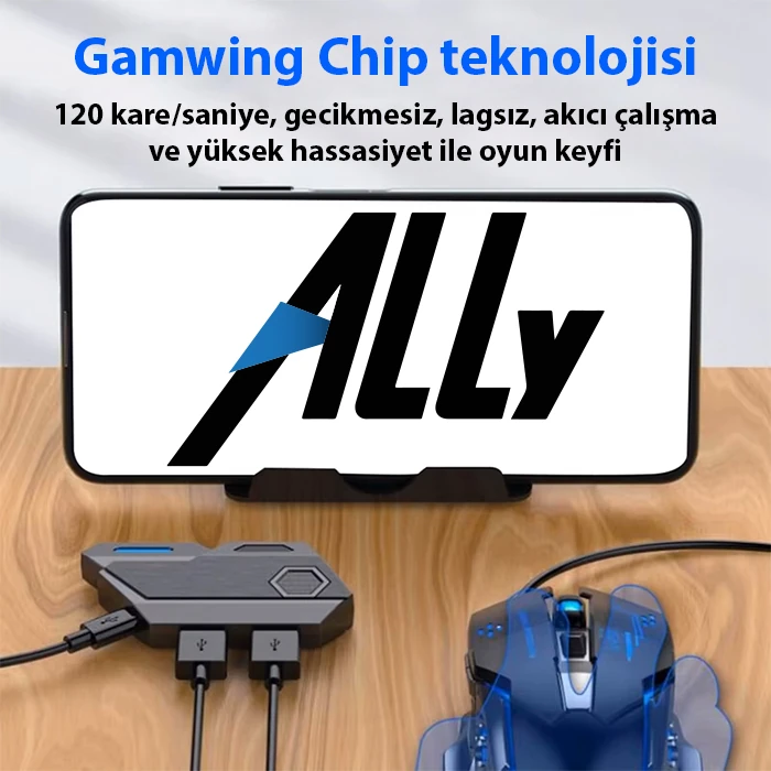 ALLY Mix Elite Plus - PUBG denetleyicisi için Gamepad mobil oyun klavye Mouse dönüştürücü Bluetooth Android oyun adaptörü-(1903)