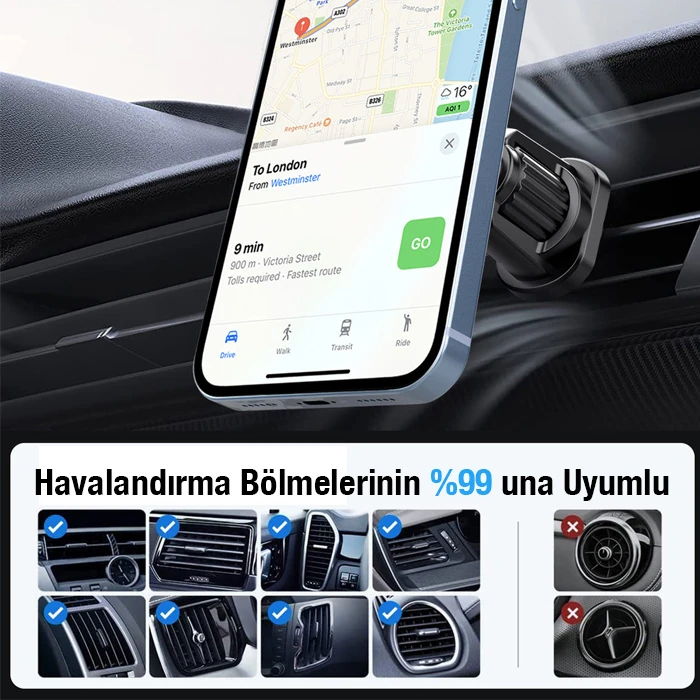 ALLY ML-216 MagSafe Araç İçi Havalandırma Telefon Tutucu-(1903)