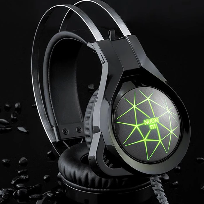 ALLY N1 RGB Gaming Kulaküstü Kablolu Oyuncu Kulaklığı Gürültü Engelleyici Kulaklık-(1903)