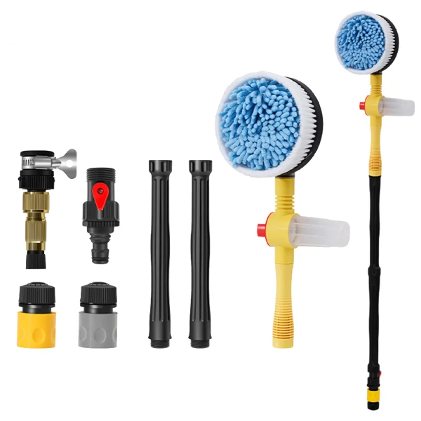 ALLY Otomatik Dönen Araç Yıkama Fırçası Mikrofiber Araba Yıkama Paspas Sabunluk Set-(1903)