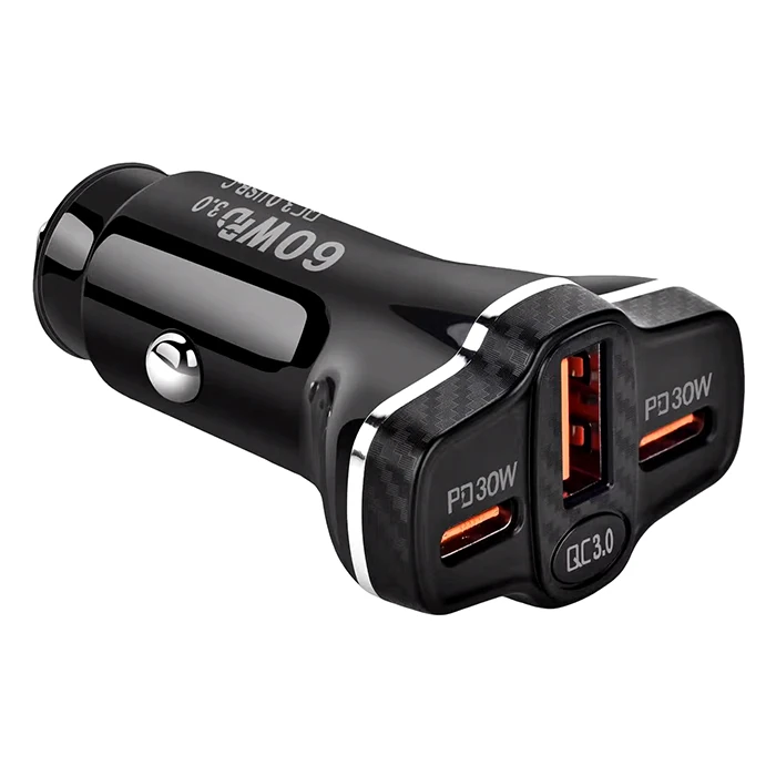 ALLY PD62 2xType-C + USB 78W Araç Çakmaklık Hızlı Şarj Aleti Araç Şarjı-(1903)