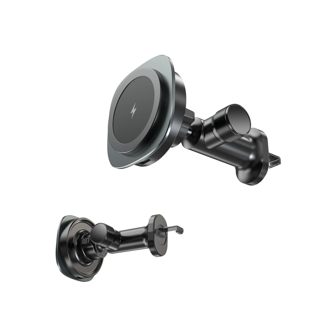 ALLY QI-206 Magsafe Uyumlu Araç Içi 15W Kablosuz Hızlı Şarj Telefon Tutucu-(1903)