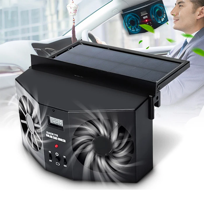 Ally R-8032 Güneş Enerjili Çift Fanlı Solar Oto Araç Havalandırma-(1903)