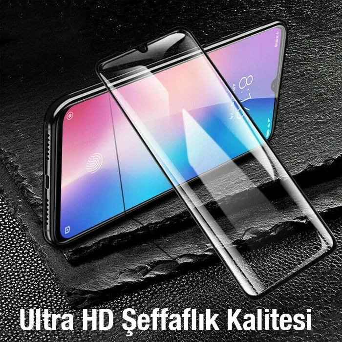 Ally Redmi 9T Full Glue-Tempered Cam Ekran Koruyucu-(1903)