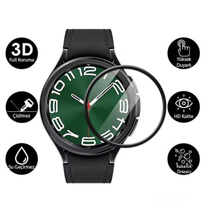 Ally Samsung Galaxy Watch 6 Classic 43mm PMMA Cam Ekran Koruyucu-(1903)
