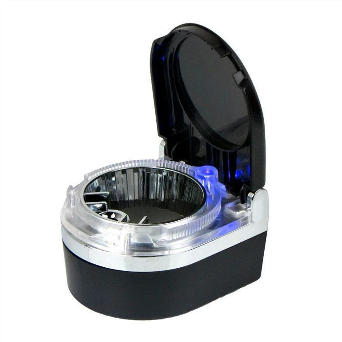 Ally SD-1201 Led Işıklı Kapaklı Araç Küllük Oto Araba Kül Tablası-(1903)