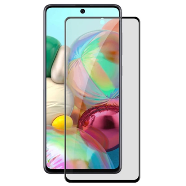 ALLY SM Galaxy A71 3D Full Privacy Gizlilik Tempered Cam Ekran Koruyucu-(1903)