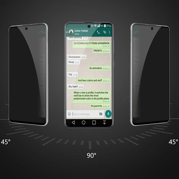 ALLY SM Galaxy A71 3D Full Privacy Gizlilik Tempered Cam Ekran Koruyucu-(1903)