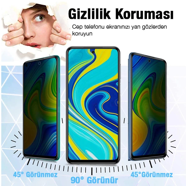 ALLY SM Galaxy M31S 3D Full Privacy Gizlilik Tempered Cam Ekran Koruyucu-(1903)