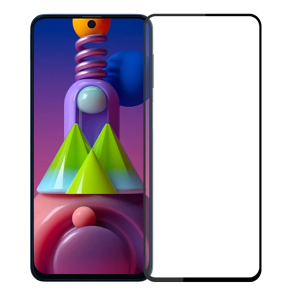 ALLY SM Galaxy M51 Full Glue Tempered Full Cam Ekran Koruyucu-(1903)