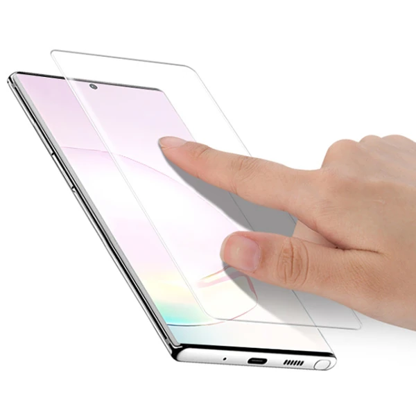 Ally Sm Galaxy Note 20 Full Uv Liquid+Uv Işık 3d Kırılmaz Cam Ekran Koruyucu-(1903)