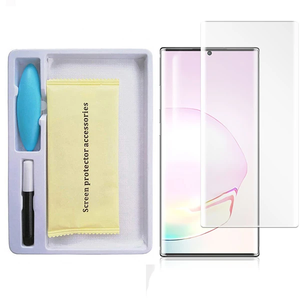 Ally Sm Galaxy Note 20 Full Uv Liquid+Uv Işık 3d Kırılmaz Cam Ekran Koruyucu-(1903)