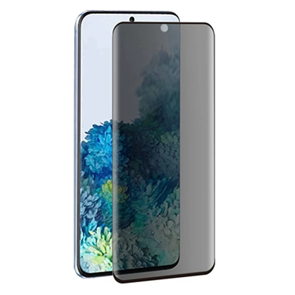 ALLY SM Galaxy S20 FE 3D Full Privacy Gizlilik Tempered Cam Ekran Koruyucu-(1903)