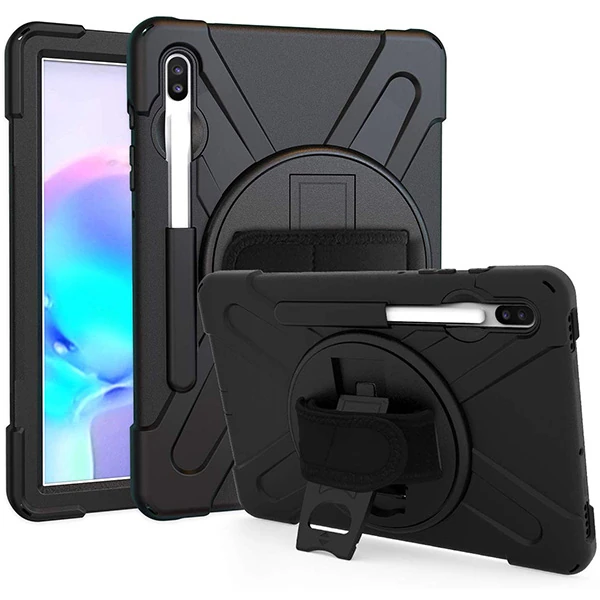 Ally Sm Galaxy Tab S6 10.5 T860 Shockproof 3 Katmanlı Standlı Zırh Kılıf Kalem Yerli-(1903)