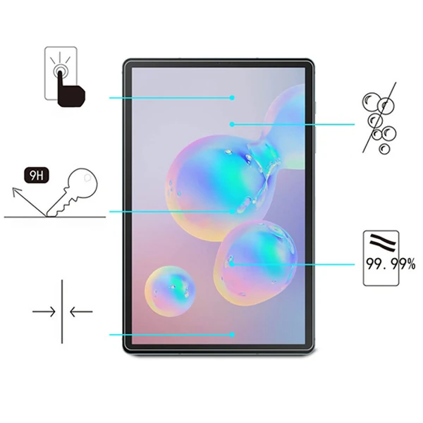 ALLY Sm Galaxy Tab S8 Plus S7 Plus Tempered Kırılmaz Cam Ekran Koruyucu-(1903)