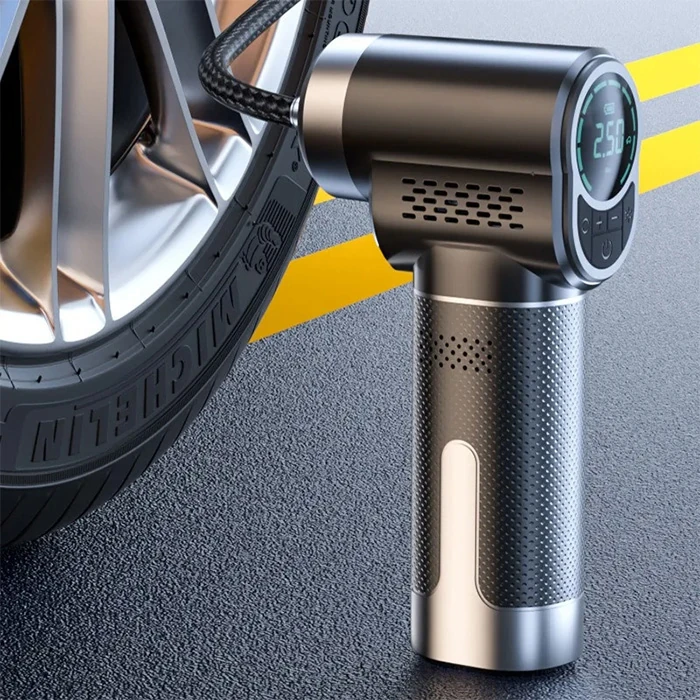 ALLY ST-5518 Dijital Göstergeli Şarjlı Taşınabilir Hava Kompresörü Lastik Pompası-(1903)