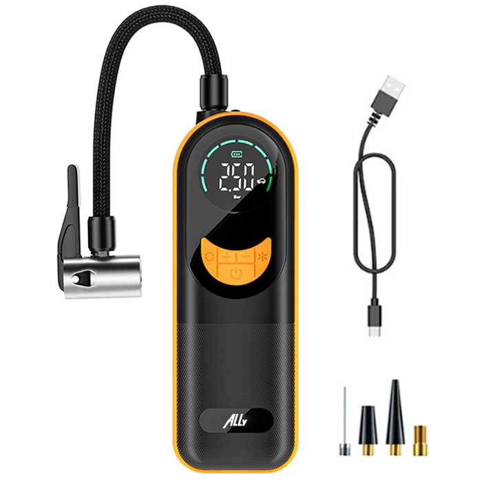 ALLY ST-5520 Dijital Basınç Göstergeli Oto Lastik Şişirme Pompası Hava Kompresörü-(1903)