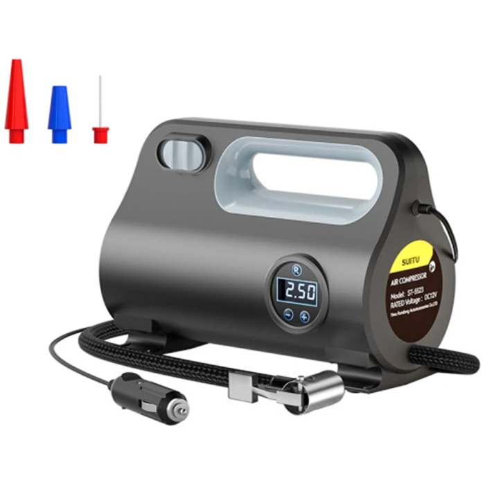 Ally ST-5523 LED Işıklı Taşınabilir Hava Pompası Kompresör Araç Lastik Şişirme Makinesi-(1903)