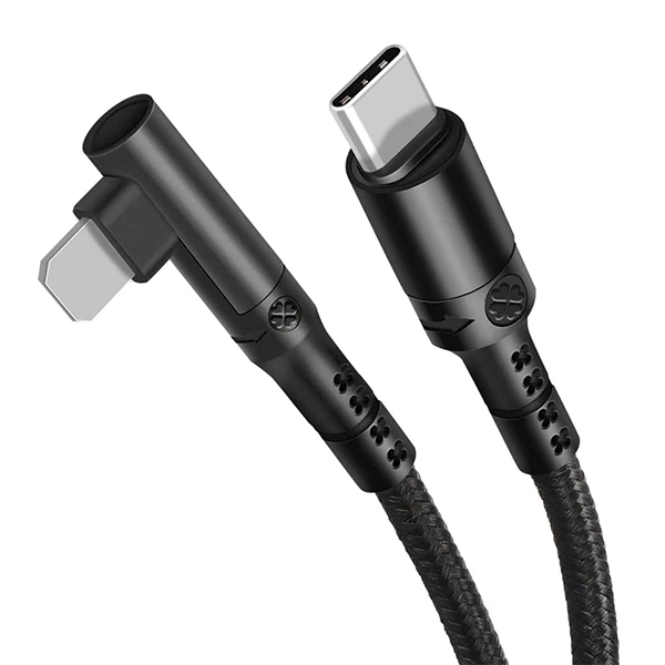 ALLY Type-C to İPhone 20w Lightning Hızlı Şarj Kablosu Oyuncu 90 Derece Kablo-(1903)