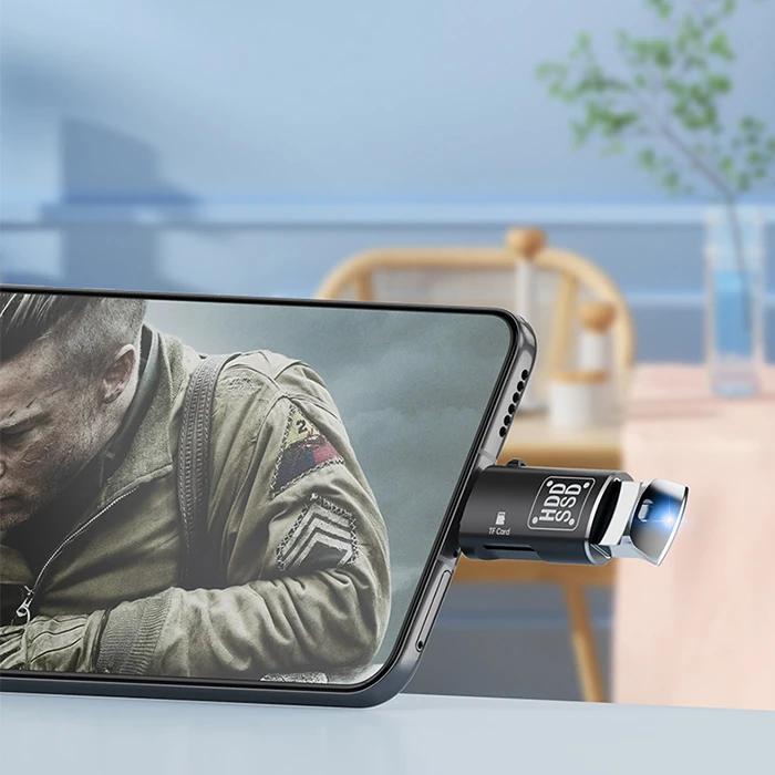 ALLY Type-c to USB + TF Kart Çevirici Otg Adaptör-(1903)