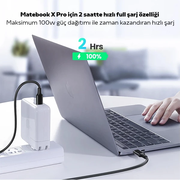 ALLY USB Type-C PD3.1 100W(20V-5A) Hızlı Veri Şarj Kablosu 1metre-(1903)