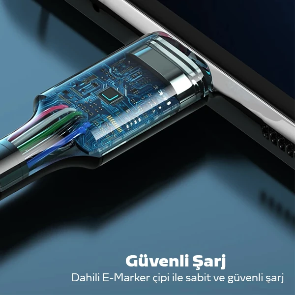 ALLY USB Type-C PD3.1 100W(20V-5A) Hızlı Veri Şarj Kablosu 1metre-(1903)