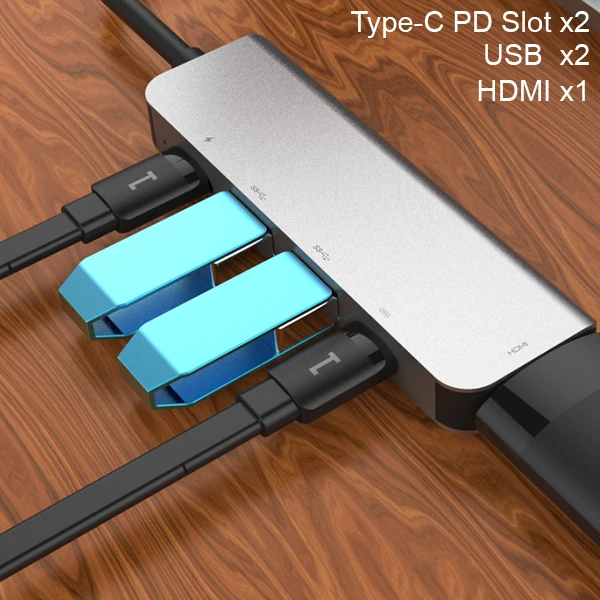 Ally Usb (Type-C to 5in1  Hdtv 2xUSB+2x PD) Hub Adaptör Çoklayıcı-(1903)
