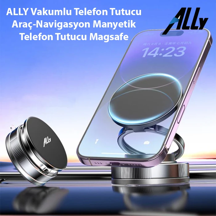 ALLY Vakumlu Telefon Tutucu Araç-Navigasyon Manyetik Telefon Tutucu Magsafe-(1903)