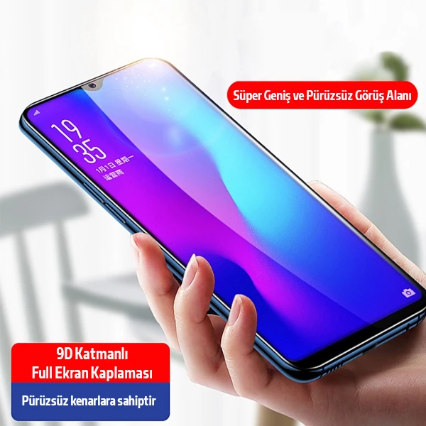 Ally Xiaomi Redmi 9 9D Full Glue Tempered Cam Ekran Koruyucu-(1903)