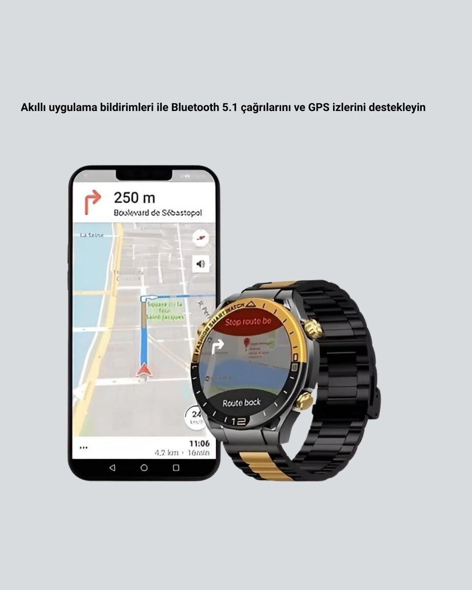 Amoled Ekran Akıllı Saat Uyku Nabız Adım Ölçer Su Geçirmez