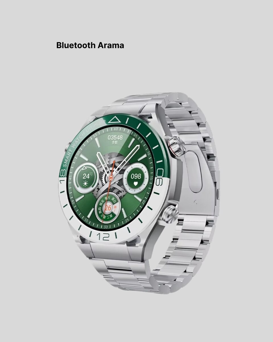 Amoled Smartwatch Harita Modlu Bluetooth Aramalı 3 Değiştirilebilir Kayışlı