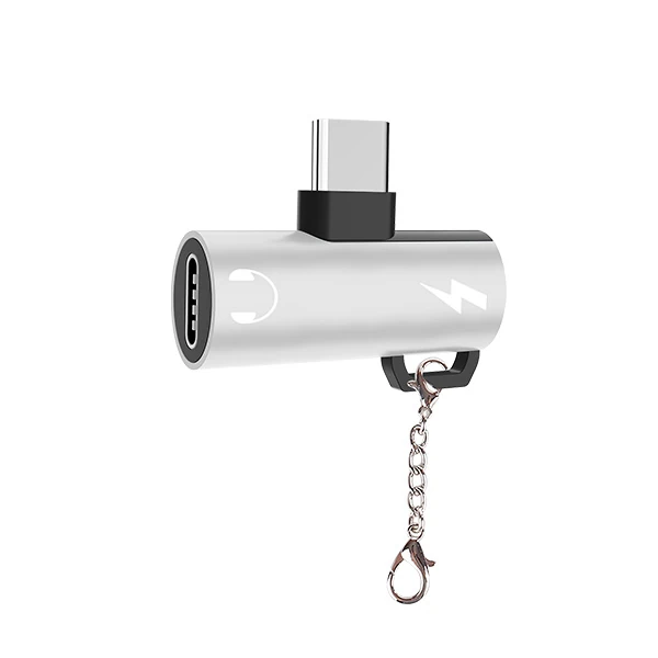 Anahtarlık Dual Usb Type C Şarj Dönüştürücü Başlık Adaptör-(1903)