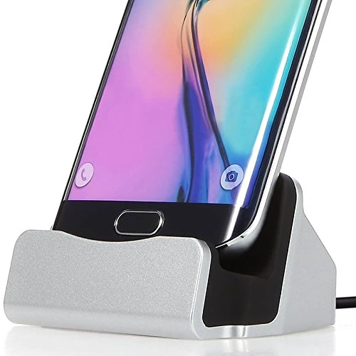 Android Micro Usb Şarj 2in1 Standlı Usb Dock-(1903)