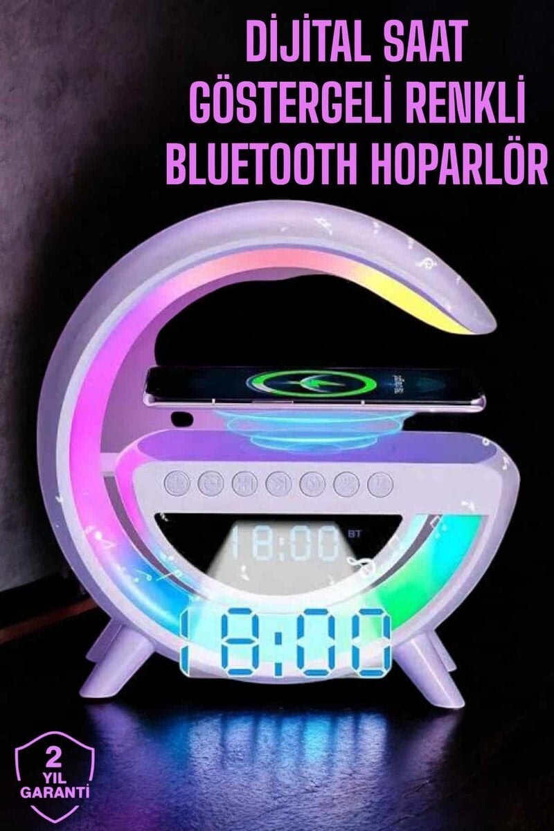 Android Uyumlu Akıllı Bluetooth Hoparlör Kablosuz Şarj Cihazı Standı