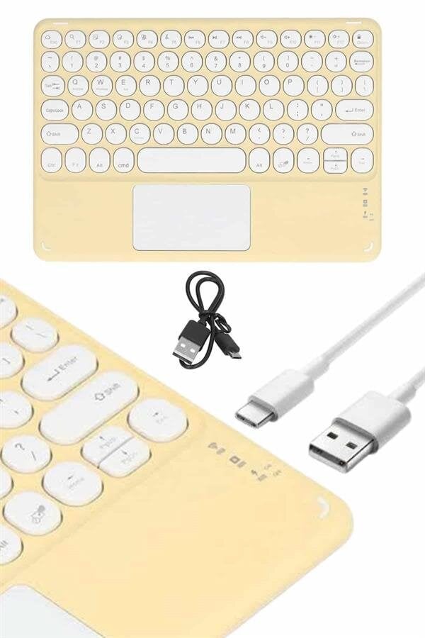 Android ve İOS Uyumlu Bluetooth Klavye Touchpad Slim Kablosuz Wifi Q Klavye
