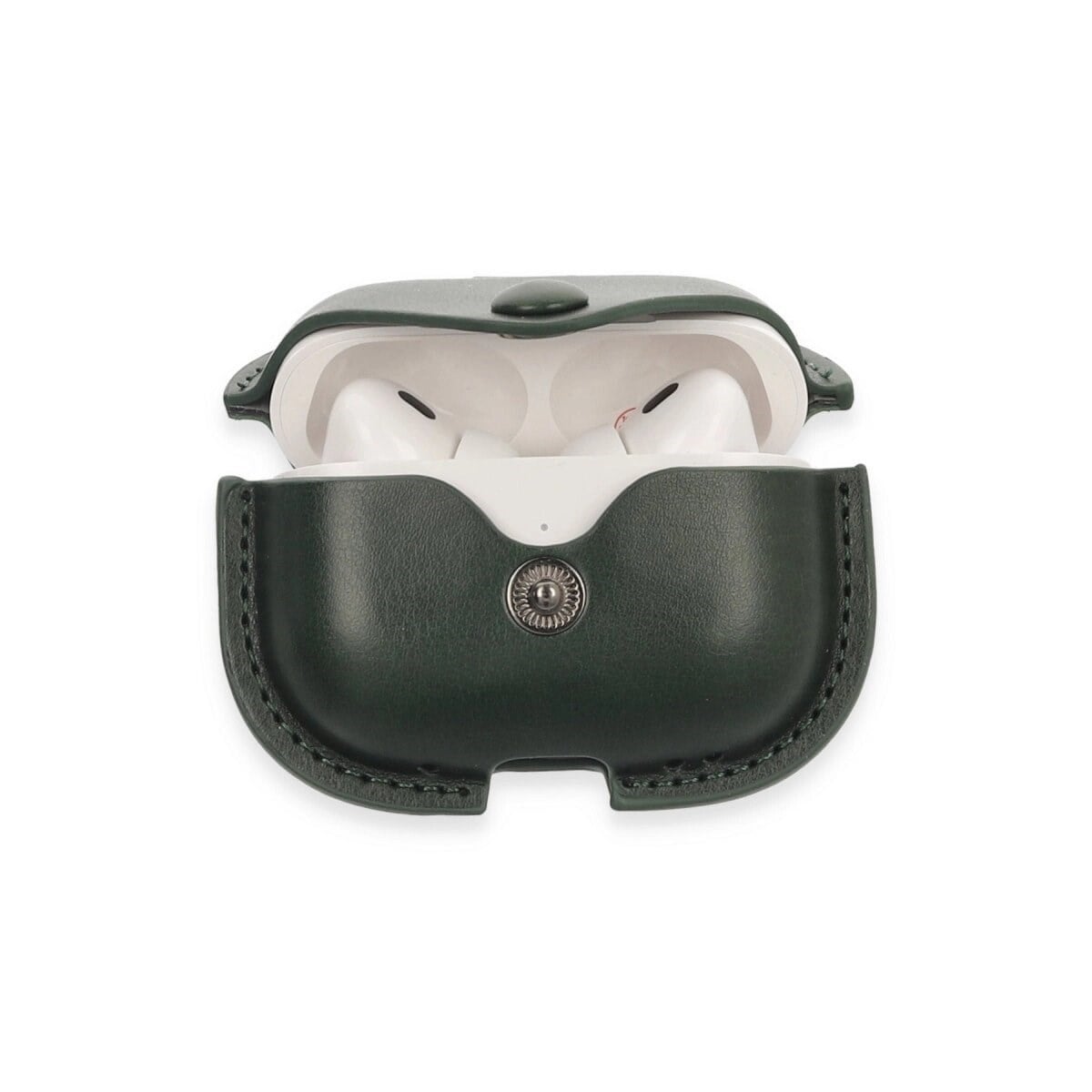 Apple Airpods Pro 2 (2.nesil) Çanta Deri Kılıf - Haki Yeşil