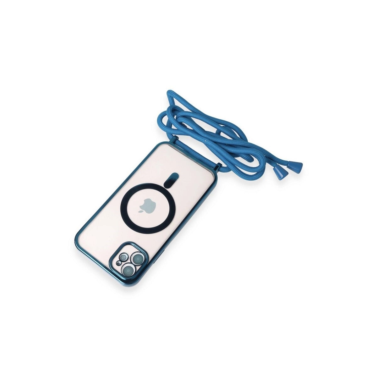 Apple İphone 11 Kılıf Divo Lazer Askılı Magsafe Kapak - Sierra Blue