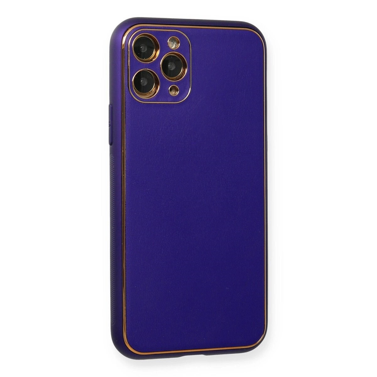 Apple İphone 11 Pro Kılıf Coco Deri Silikon Kapak - Mor