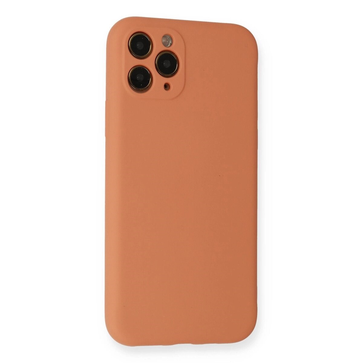 Apple İphone 11 Pro Kılıf Nano İçi Kadife Silikon - Mat Turuncu